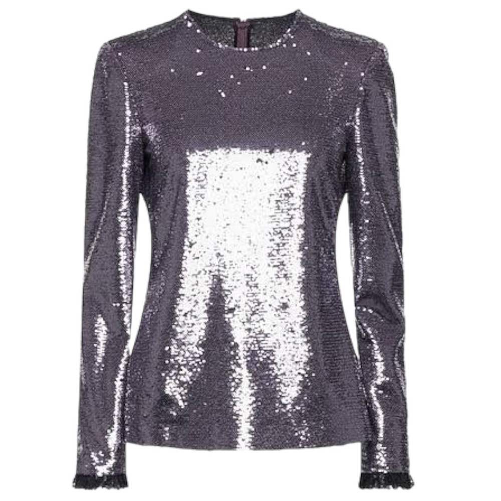 New with tags PHILOSOPHY DI LORENZO SERAFINI Metallic Sequin Top Size:4 - Picture 12 of 13